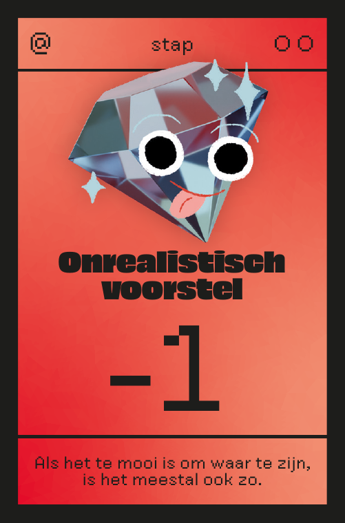 Spelkaart: onrealistisch aanbod